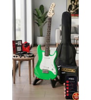 Midex CEG-36GR 8-12 Yaş Çocuklar İçin Amfili Full 3/4 36 İnç Elektro Gitar Seti Yeşil