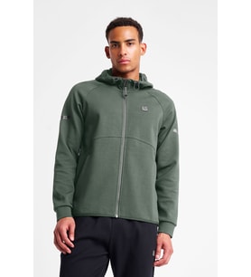 Erkek Fermuarlı Kapüşonlu Sweatshirt 25N-1101 (Yeşil)