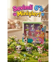 Little Pet Star Sevimli 6'lı Miniş Figür Seti - Kedi Köpek Tavşan Karışık Hayvanlar Oyuncak Paket