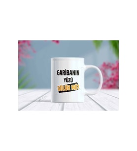 Garibanın Yüzü Gülür Mü? Komik Kupa Bardak (Beyaz)