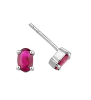 0.95 Karat Yakut Tektaş Küpe PE1692-3