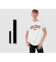 BK Gift New Jersey Tasarımlı Erkek Beyaz T-shirt, Arkadaşa Hediye, Doğum Günü Hediyesi, Trend Tişört, Sevgili Hediyesi-1