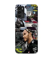 Oppo A16 / A55 Uyumlu Lewis Hamilton Kolaj Tasarımlı Şeffaf Telefon Kılıfı