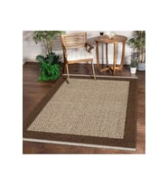 Dijidekor Halı Kahverengi Cool KR4040 Saçaklı Kesme İnce Yolluk Kilim Salon Halısı Modelleri