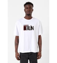 La Casa De Papel Berlin Beyaz Erkek Oversize Tshirt
