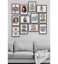 Yeşilçam Poster 12 Parça Ahşap Mdf Tablo Zlltb174