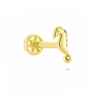 Glorria Altın Deniz Atı Tragus Piercing