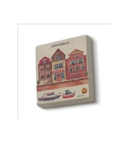 Amsterdam Görseli Baskılı Taş Magnet 5X5