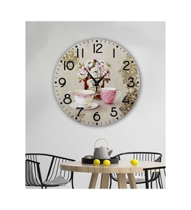 bilge Tasarım RETRO Duvar Saati 35 x 35 CM (Karışık)