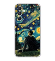 Samsung Galaxy S23 FE Uyumlu Berserk The Starry Night Tasarımlı Şeffaf Telefon Kılıfı