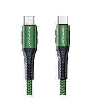 Konfulon DC43 Type-C to Type-C 1M Örgü 60W Hızlı Şarj Kablo - Yeşil
