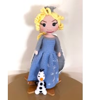 Amigurumi Oyun Arkadaşı Karlar Kraliçesi Elsa & Olaf