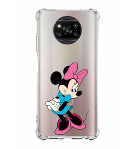 Xiaomi Poco X3 Pro Köşe Korumalı Antişok Kapak Minnie Mouse Tasarımlı Şeffaf  Kılıf