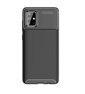 Samsung Galaxy M31S Kılıf Esnek Soft Karbon Tasarım Legion Serisi (Siyah)