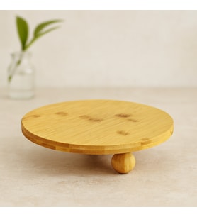 Bambu Sunum Tahtası Yuvarlak 24.5 cm - 3 Ayaklı