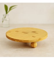 Bambu Sunum Tahtası Yuvarlak 24.5 cm - 3 Ayaklı