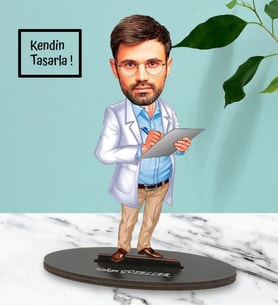 Kendin Tasarla Doktor Tasarımlı Karikatür Biblo