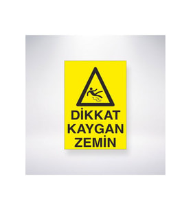 Dikkat Kaygan Zemin 21x35 Arkası Arkası Yapışkanlı Sticker (Çok Renkli)