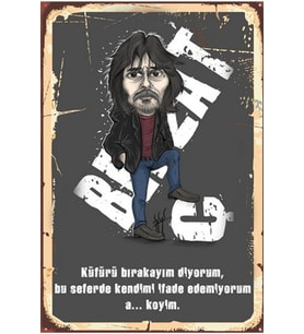 Behzat Ç. Retro Ahşap Poster