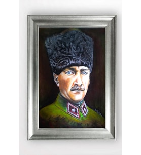 Gümüş Çerçeveli Atatürk Tablo cv1346