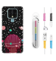 Tecno Camon 16 18P Pova 3 Pova Neo Kılıf Kablo Koruma Spiral Silikon Space Woman 1311