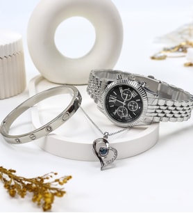 Spectrum Michael Kors Tarzı Gümüş Renk Metal Kordon Kadın Kol Saati  & Çelik Kelepçe Bileklik & Gümüş Renk 100 Dilde Seni Seviyorum Kolye Hediye Seti