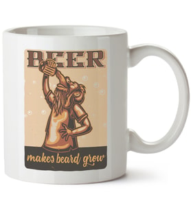 Beer Baskılı Porselen Kupa Bardak