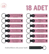 Pembe & Siyah, Tiyatro Ekibi İçin Hazırlanan Veda Hediyesi, 18'li Kişiselleştirilebilir Anahtarlık
