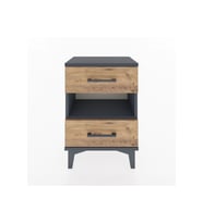 Arges Komodin Tek Raflı 2 Çekmeceli 44x30x64 Antrasit-Çam
