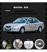 Mazda 323 Oto Araç Kapı Koruma Fitili 5metre Parlak Siyah Renk