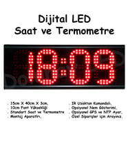 Dijital Saat Termometre 10cm İç Mekan