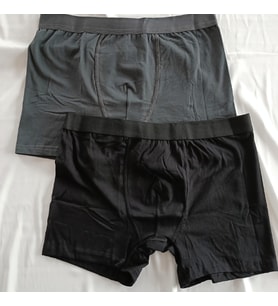 Stark 2'li Pamuk Penye Erkek İç Giyim Boxer Set-SİYAH/FÜME (Füme-Siyah)