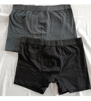 Stark 2'li Pamuk Penye Erkek İç Giyim Boxer Set-SİYAH/FÜME (Füme-Siyah)