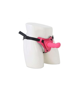 Belden Bağlamalı Modern Dildo Pembe 12,5 cm
