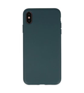 Apple İphone Xs Max Kılıf Nano İçi Kadife Silikon - Koyu Yeşil