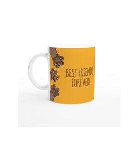 Patili Dostlar ve “Best Friends Forever” Temalı Baskılı Kupa Bardak