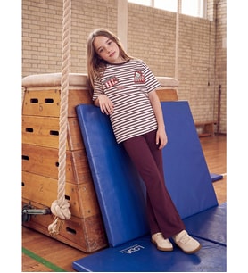 LCW Kids Mürdüm Beli Lastikli İspanyol Paça Kız Çocuk Tayt