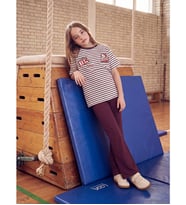 LCW Kids Mürdüm Beli Lastikli İspanyol Paça Kız Çocuk Tayt
