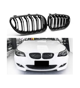 Bmw 5 Seri E60  (2003-2009) Uyumlu   M5 Plastik Parlak Siyah Panjur