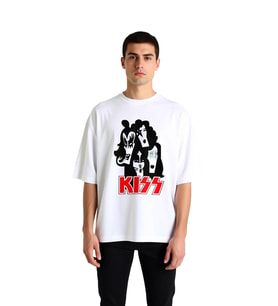 Rock Müzik Tasarımı Cesur Stil Baskılı Erkek Oversize Tişört