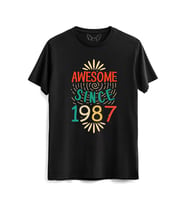 Vintage 1987 Awesome Siyah Tshirt