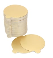 Turta Mendili / Pasta Altlığı Gold -Altın Düz Kenarlı Kalın Yuvarlak 26 cm 10 adet