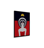 Çerçeve Görünümlü Dekoratif Ahşap Kare Güneşin Lady Tablosu Ev/Ofis/İşyeri/Salon/Mutfak/Banyo Tablo
