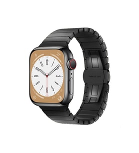 Uray store Apple Watch 38mm KR413 Fine Steel Kordon - Siyah