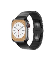 Uray store Apple Watch 38mm KR413 Fine Steel Kordon - Siyah