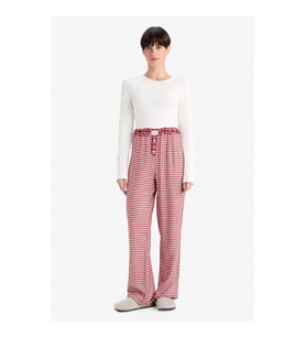 Defacto I80100010045 Bordo Kadın Pijama Takımı G0367AX/BR196