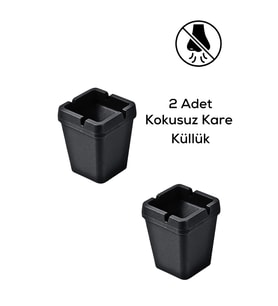 Mithra Life 2 Adet Kokusuz Kare Küllük MIT1130 (Siyah)