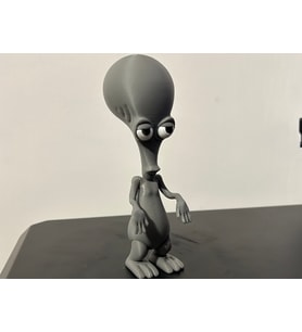 Roger Smith Figürü - 3D Yazıcı American Dad Koleksiyonu - Gri Uzaylı Biblosu