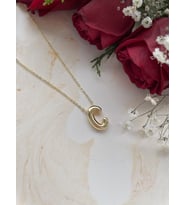 Unisex Gold Balon C Harf Hediye Kolye