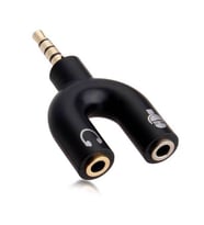 Powermaster 3.5 Mm Stereo Erkek to Kulaklık + Hoparlör Dişi Çoklayıcı Jack Hoparlör Mikrofon Girişi Ayırıcı